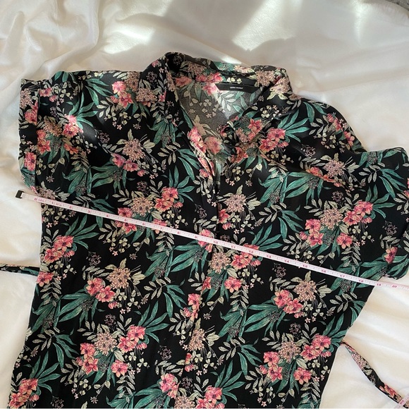 VERO MODA XS Print Boquet Kimono Shirt Dress - Picture 12 of 16